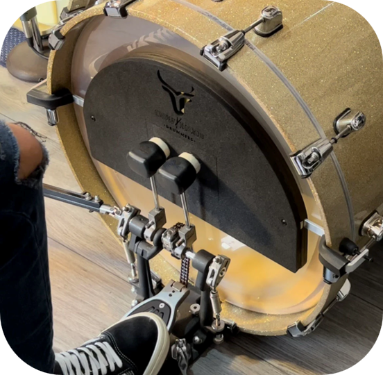 Hybrid bass drum pad