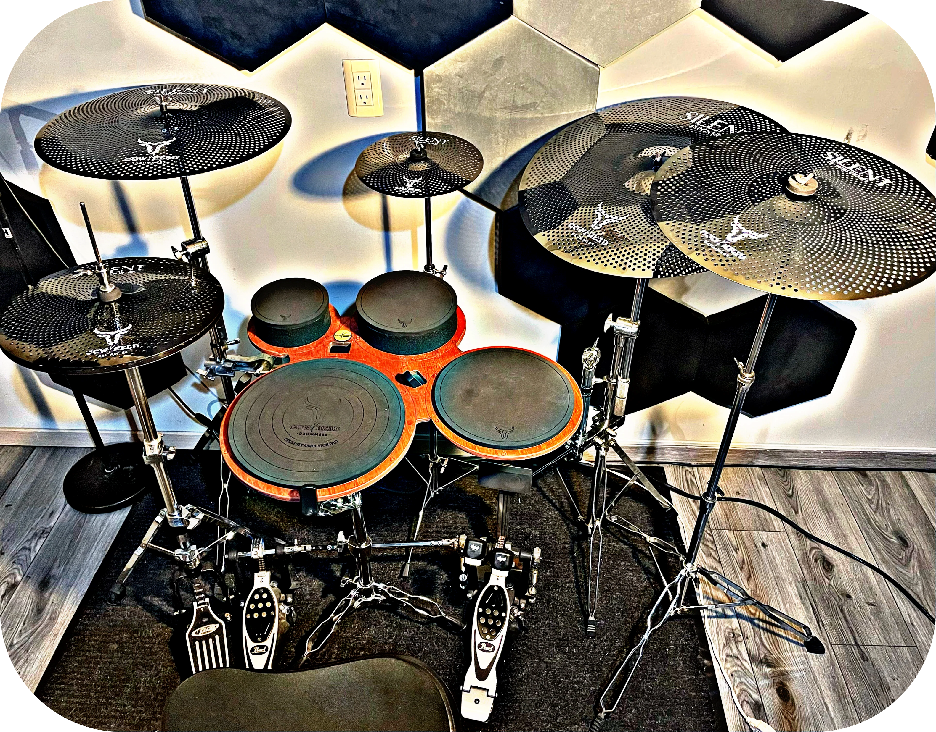 Silent cymbal set